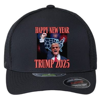 Sarcastic Trump Happy New Year 2025 47th President Convicted Flexfit Unipanel Trucker Cap