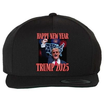 Sarcastic Trump Happy New Year 2025 47th President Convicted Wool Snapback Cap