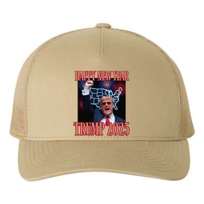 Sarcastic Trump Happy New Year 2025 47th President Convicted Yupoong Adult 5-Panel Trucker Hat