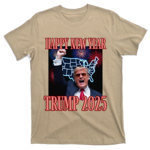 Sarcastic Trump Happy New Year 2025 47th President Convicted T-Shirt