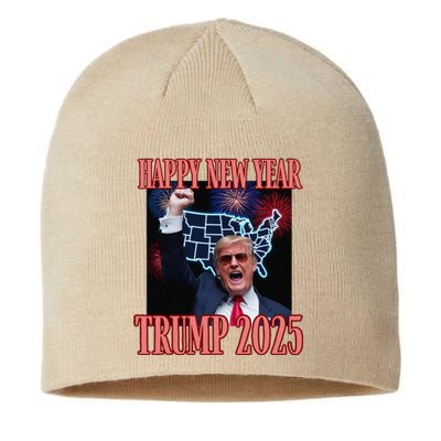 Sarcastic Trump Happy New Year 2025 47th President Convicted Sustainable Beanie