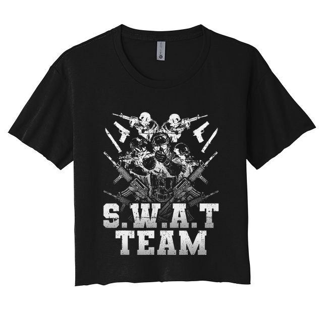 SWAT Team Halloween Costume Tactical Uniform Crop Top