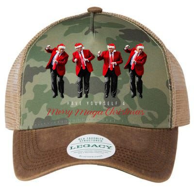 Santa Trump Have Yourself A Merry Maga Christmas Xmas Legacy Tie Dye Trucker Hat