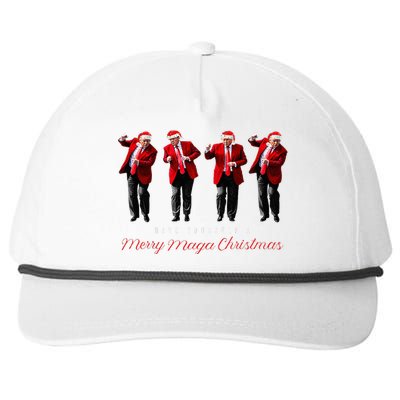 Santa Trump Have Yourself A Merry Maga Christmas Xmas Snapback Five-Panel Rope Hat