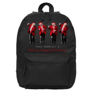 Santa Trump Have Yourself A Merry Maga Christmas Xmas 16 in Basic Backpack