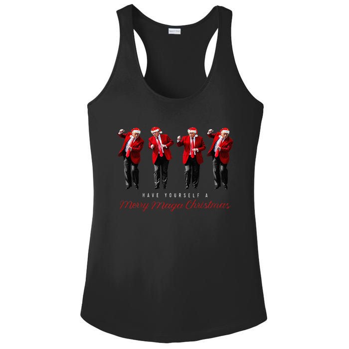 Santa Trump Have Yourself A Merry Maga Christmas Xmas Ladies PosiCharge Competitor Racerback Tank