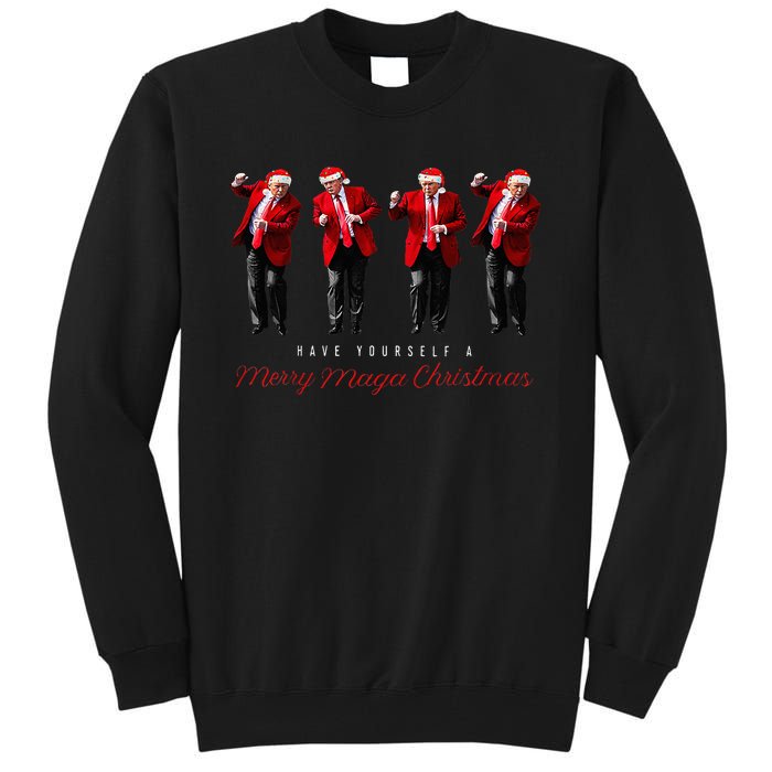 Santa Trump Have Yourself A Merry Maga Christmas Xmas Tall Sweatshirt