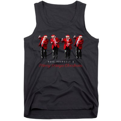 Santa Trump Have Yourself A Merry Maga Christmas Xmas Tank Top