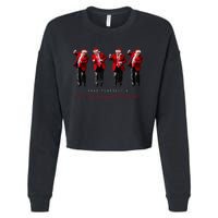 Santa Trump Have Yourself A Merry Maga Christmas Xmas Cropped Pullover Crew