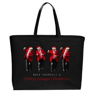 Santa Trump Have Yourself A Merry Maga Christmas Xmas Cotton Canvas Jumbo Tote