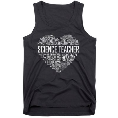 Science Teacher Heart Proud Science Teaching Design Tank Top