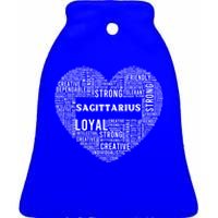 Sagittarius Traits Horoscope Zodiac Astrological Sign Love Great Gift Ceramic Bell Ornament