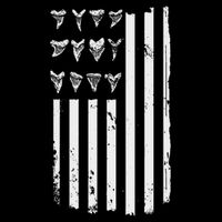 Shark Tooth Hunting American Flag Design For Fossil Hunter 7-Panel Snapback Hat