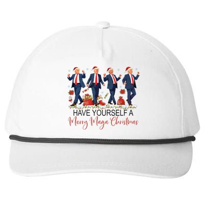 Santa Trump Have Yourself A Merry Maga Christmas Xmas Funny Snapback Five-Panel Rope Hat