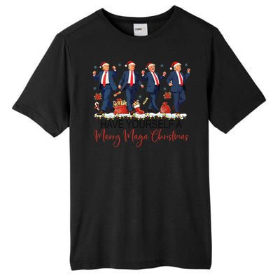 Santa Trump Have Yourself A Merry Maga Christmas Xmas Funny Tall Fusion ChromaSoft Performance T-Shirt