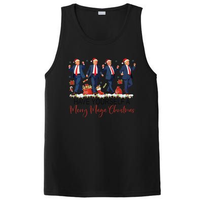 Santa Trump Have Yourself A Merry Maga Christmas Xmas Funny PosiCharge Competitor Tank