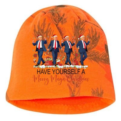 Santa Trump Have Yourself A Merry Maga Christmas Xmas Funny Kati - Camo Knit Beanie