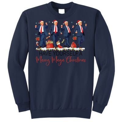 Santa Trump Have Yourself A Merry Maga Christmas Xmas Funny Sweatshirt