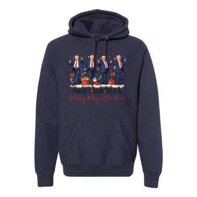 Santa Trump Have Yourself A Merry Maga Christmas Xmas Funny Premium Hoodie