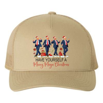 Santa Trump Have Yourself A Merry Maga Christmas Xmas Funny Yupoong Adult 5-Panel Trucker Hat