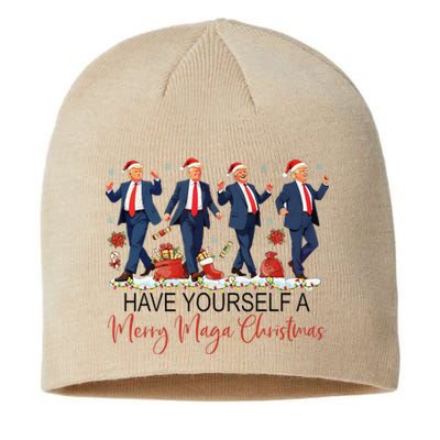 Santa Trump Have Yourself A Merry Maga Christmas Xmas Funny Sustainable Beanie