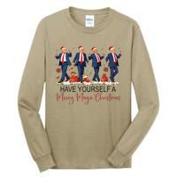 Santa Trump Have Yourself A Merry Maga Christmas Xmas Funny Tall Long Sleeve T-Shirt