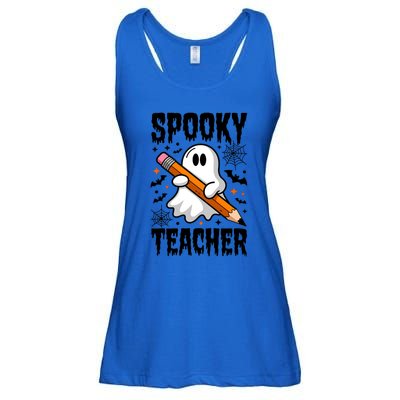 Spooky Teacher Halloween Cute Ghost Groovy Teacher Cute Gift Ladies Essential Flowy Tank