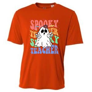 Spooky Teacher Halloween Design Preschool Prek Kindergarten Cute Gift Cooling Performance Crew T-Shirt