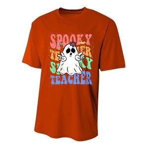 Spooky Teacher Halloween Design Preschool Prek Kindergarten Cute Gift Performance Sprint T-Shirt