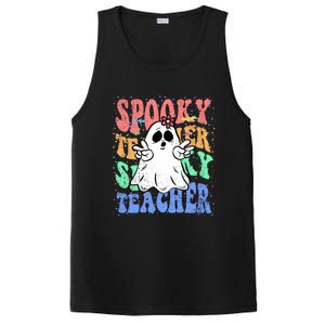 Spooky Teacher Halloween Design Preschool Prek Kindergarten Cute Gift PosiCharge Competitor Tank