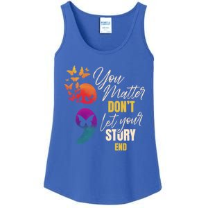 Semicolon Tal Health Awareness Prevention Funny Gift Ladies Essential Tank