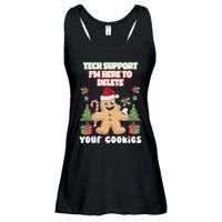 Support Tech Here To Delete Cookies Funnyprogrammer Ladies Essential Flowy Tank