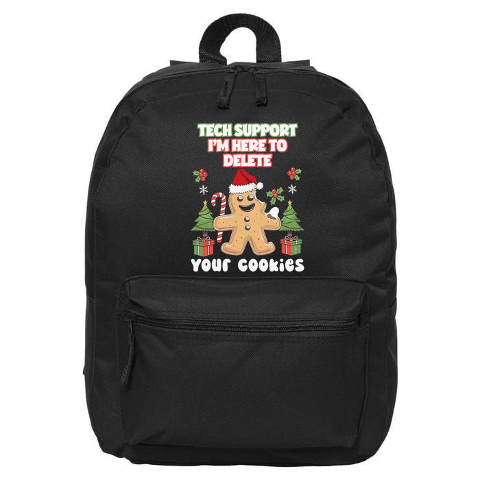 Support Tech Here To Delete Cookies Funnyprogrammer 16 in Basic Backpack