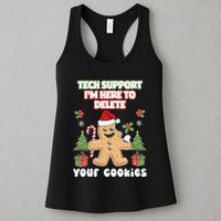 Support Tech Here To Delete Cookies Funnyprogrammer Women's Racerback Tank