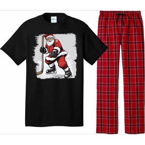 Santa The Hockey Player On The Rink For Christmas Great Gift Pajama Set