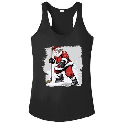 Santa The Hockey Player On The Rink For Christmas Great Gift Ladies PosiCharge Competitor Racerback Tank