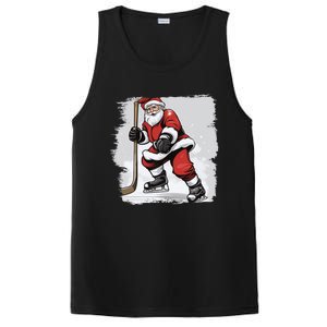 Santa The Hockey Player On The Rink For Christmas Great Gift PosiCharge Competitor Tank