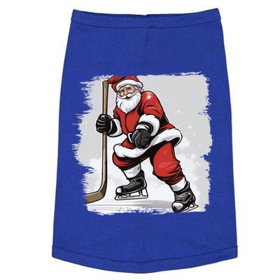 Santa The Hockey Player On The Rink For Christmas Great Gift Doggie Tank