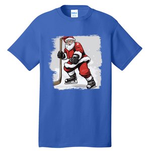 Santa The Hockey Player On The Rink For Christmas Great Gift Tall T-Shirt