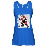 Santa The Hockey Player On The Rink For Christmas Great Gift Ladies Essential Flowy Tank