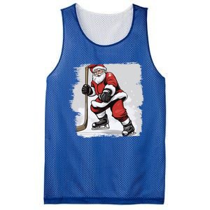 Santa The Hockey Player On The Rink For Christmas Great Gift Mesh Reversible Basketball Jersey Tank