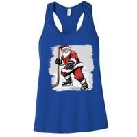 Santa The Hockey Player On The Rink For Christmas Great Gift Women's Racerback Tank