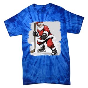 Santa The Hockey Player On The Rink For Christmas Great Gift Tie-Dye T-Shirt