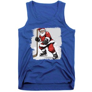 Santa The Hockey Player On The Rink For Christmas Great Gift Tank Top