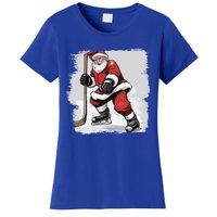 Santa The Hockey Player On The Rink For Christmas Great Gift Women's T-Shirt