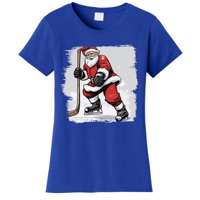 Santa The Hockey Player On The Rink For Christmas Great Gift Women's T-Shirt