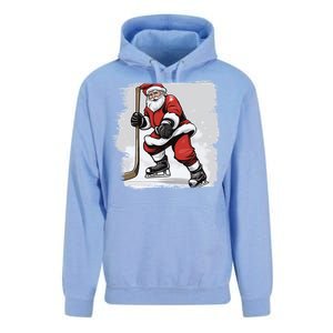 Santa The Hockey Player On The Rink For Christmas Great Gift Unisex Surf Hoodie