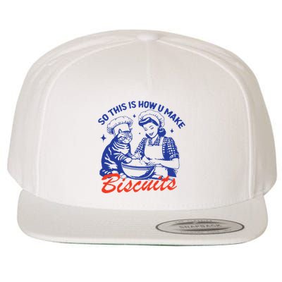 So This Is How You Make Biscuits Retro Cat Biscuit Wool Snapback Cap