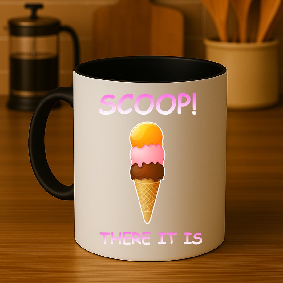 Scoop There It Is Tag Team Funny Ice Cream Pun Sweet Tooth Cute Gift Mug