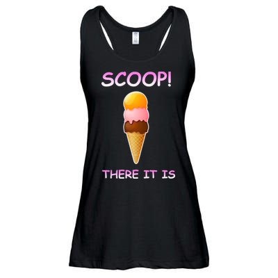 Scoop There It Is Tag Team Funny Ice Cream Pun Sweet Tooth Cute Gift Ladies Essential Flowy Tank